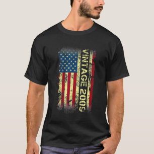 13 Year Old  Vintage 2009 American Flag 13th Birth T-Shirt
