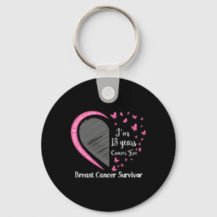 13 Years Cancer Free Breast Cancer Survivor Family Key Ring