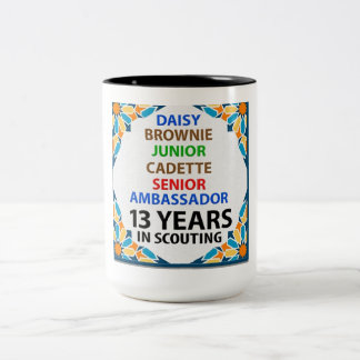13 Years in Scouting Mug for Girls