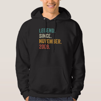 13 Years Old 13th Bday Boys Legend Since November Hoodie
