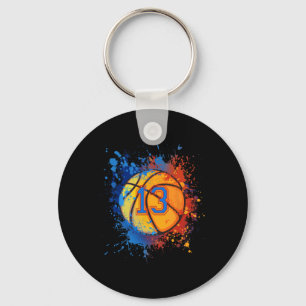 13 Years Old 13th Birthday Basketball Gift For Boy Key Ring