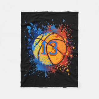 13 Years Old 13th Birthday Sketll Gift For Boys Pa Fleece Blanket