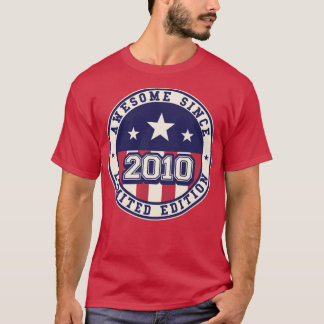 13 Years Old Awesome Since 2010 13th Birthday T-Shirt