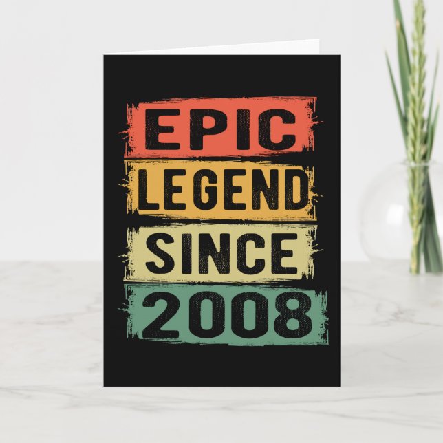 13 Years Old Bday 2008 Epic Legend 13th Birthday Card (Front)