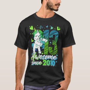 13 Years Old Flossing Unicorn Gifts 13th Birthday T-Shirt