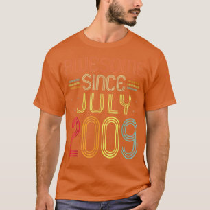 13 Years Old Funny Awesome Since July 2009 13th Bi T-Shirt
