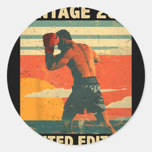 13 Years Old Gift Vintage 2012 Boxing Lover 13th B Classic Round Sticker