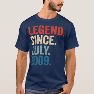 13 Years Old Gifts Legend Since July 2009 13th Bir T-Shirt