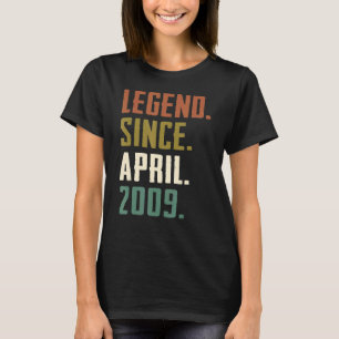 13 Years Old Legend Since April 2009 13th Birthday T-Shirt