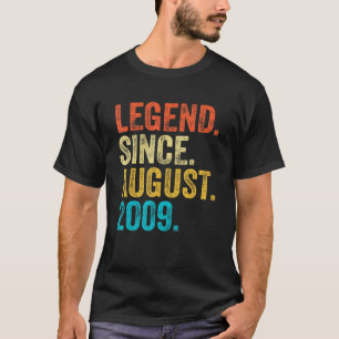 13 Years Old Legend Since August 2009 13th Birthd T-Shirt