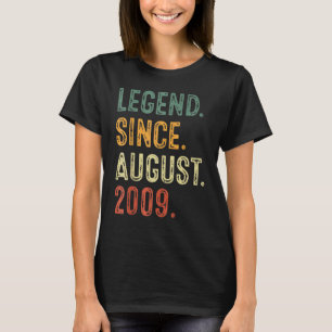 13 Years Old Legend Since August 2009 13th Birthd T-Shirt