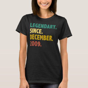 13 Years Old Legend Since December 2009 13th Birt T-Shirt