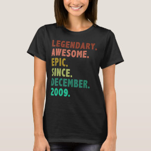 13 Years Old Legend Since December 2009 13th Birth T-Shirt