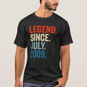 13 Years Old Legend Since July 2009 13th Birthday T-Shirt