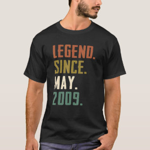 13 Years Old Legend Since May 2009 13th Birthday T-Shirt