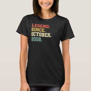 13 Years Old Legend Since October 2009 13th Birth T-Shirt