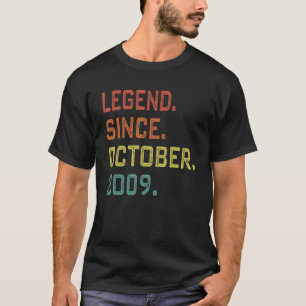 13 Years Old Legend Since October 2009 13th Birth T-Shirt