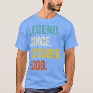 13 Years Old Legend Since October 2009 13th Birthd T-Shirt