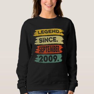 13 Years Old Legend Since September 2009 13th Birt Sweatshirt