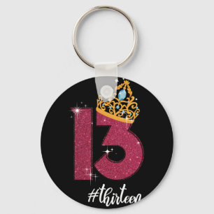 13 Years Old Official Teenager 13th Birthday Gift Key Ring
