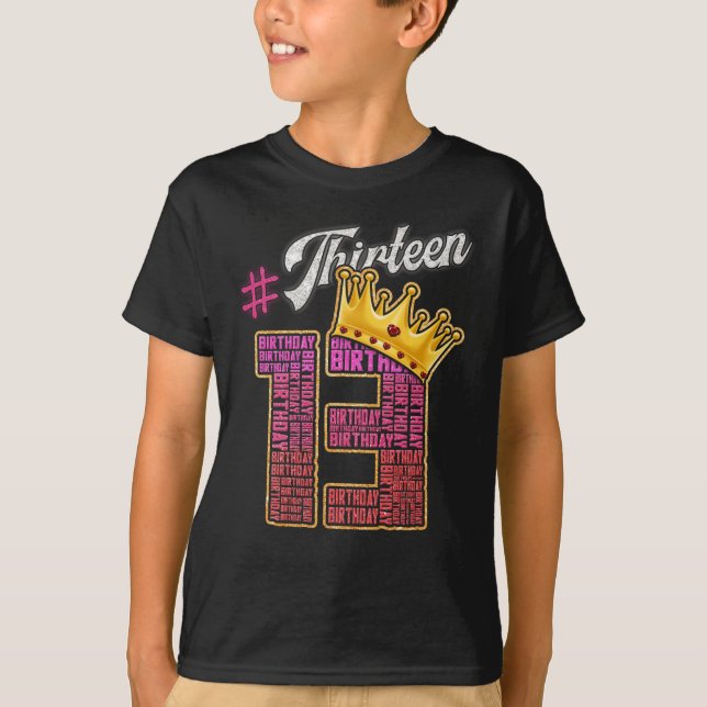 13 Years Old Official Teenager 13th Birthday T-Shirt (Front)