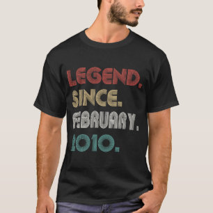 13 Years Old Vintage Legend Since February 2010 13 T-Shirt