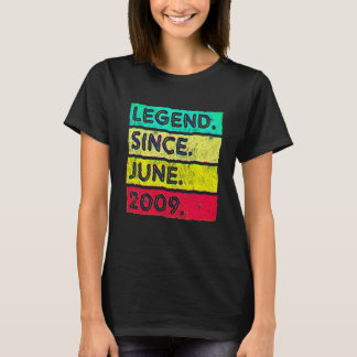 13 Years Old Vintage Legend Since June 2009 13th B T-Shirt