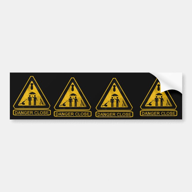 13F Danger Close FIST Bumper Sticker (Front)