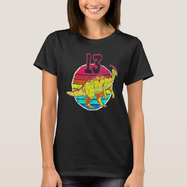 13rd Birthday I Parasaurolophus I Family Matchin T-Shirt (Front)