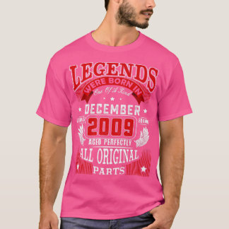 13rd Birthday Tee Legends Born In December 2009 13