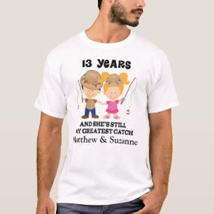 13th Anniversary Custom Gift For Him T-Shirt