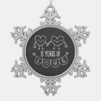 13th Anniversary Gift Chalk Hearts