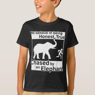 13th Article of Faith Funny LDS Chased By An Eleph T-Shirt