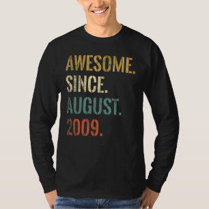 13th Birthday 13 Year Old Awesome Since August 200 T-Shirt