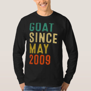 13th Birthday 13 Years Old Goat Since May 2009 Vin T-Shirt