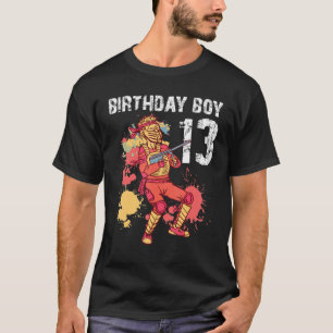 13th Birthday 13 Years Old Paintball  Birthday Boy T-Shirt