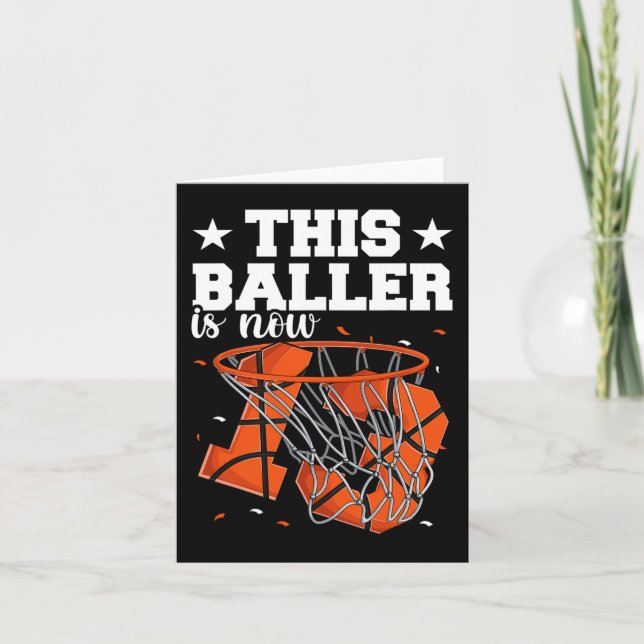13th Birthday Basketball  Boys Card (Front)