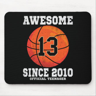 13th Birthday Basketball Fan 13 Years Old Official Mouse Pad