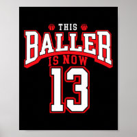 13th Birthday Basketball Lover 13 Years Old Bday 