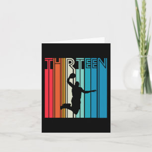 13th Birthday Basketball Lover Gift 13 Years Old R Card
