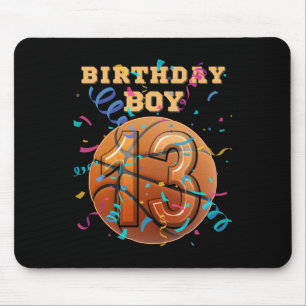 13th Birthday Boy Teen 13 Years Old Sketll Players Mouse Pad