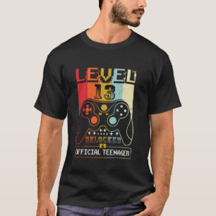 13th Birthday Boys Level 13 Unlocked Official Teen T-Shirt