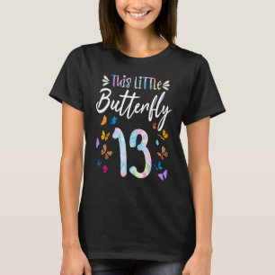 13th Birthday Butterflies 13 Years Old Girls Butte T-Shirt