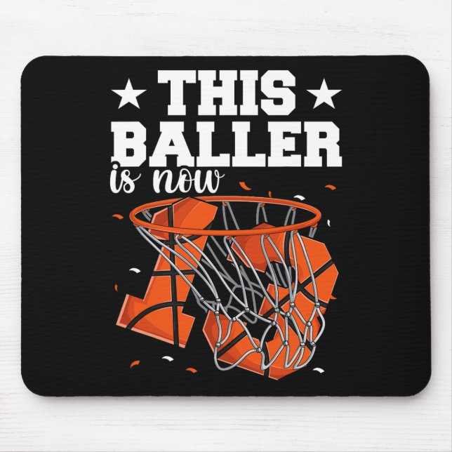 13th Birthday Bysketbyll Boys  Mouse Pad (Front)