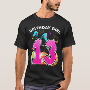 13Th Birthday Easter Bunny Ears 13 Years Old Birth T-Shirt