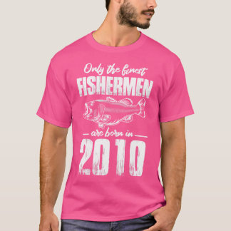 13Th Birthday Fishing Finest Fishermen Born In 201 T-Shirt