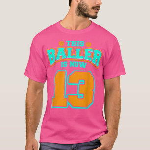 13th Birthday For Boys Basketball 13 Years Old Ki T-Shirt