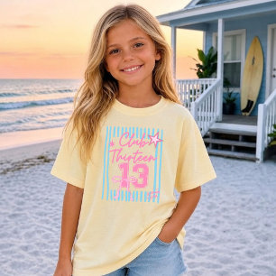 13th Birthday Gift for Girls Striped T-Shirt