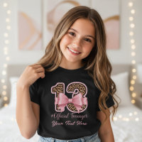 13th Birthday Gift Pink Leopard Print Bow