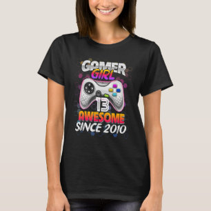 13th Birthday Girl Level 13 Unlocked Awesome 2010  T-Shirt
